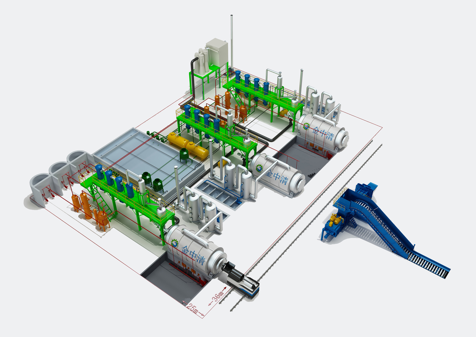 Township household waste treatment equipment