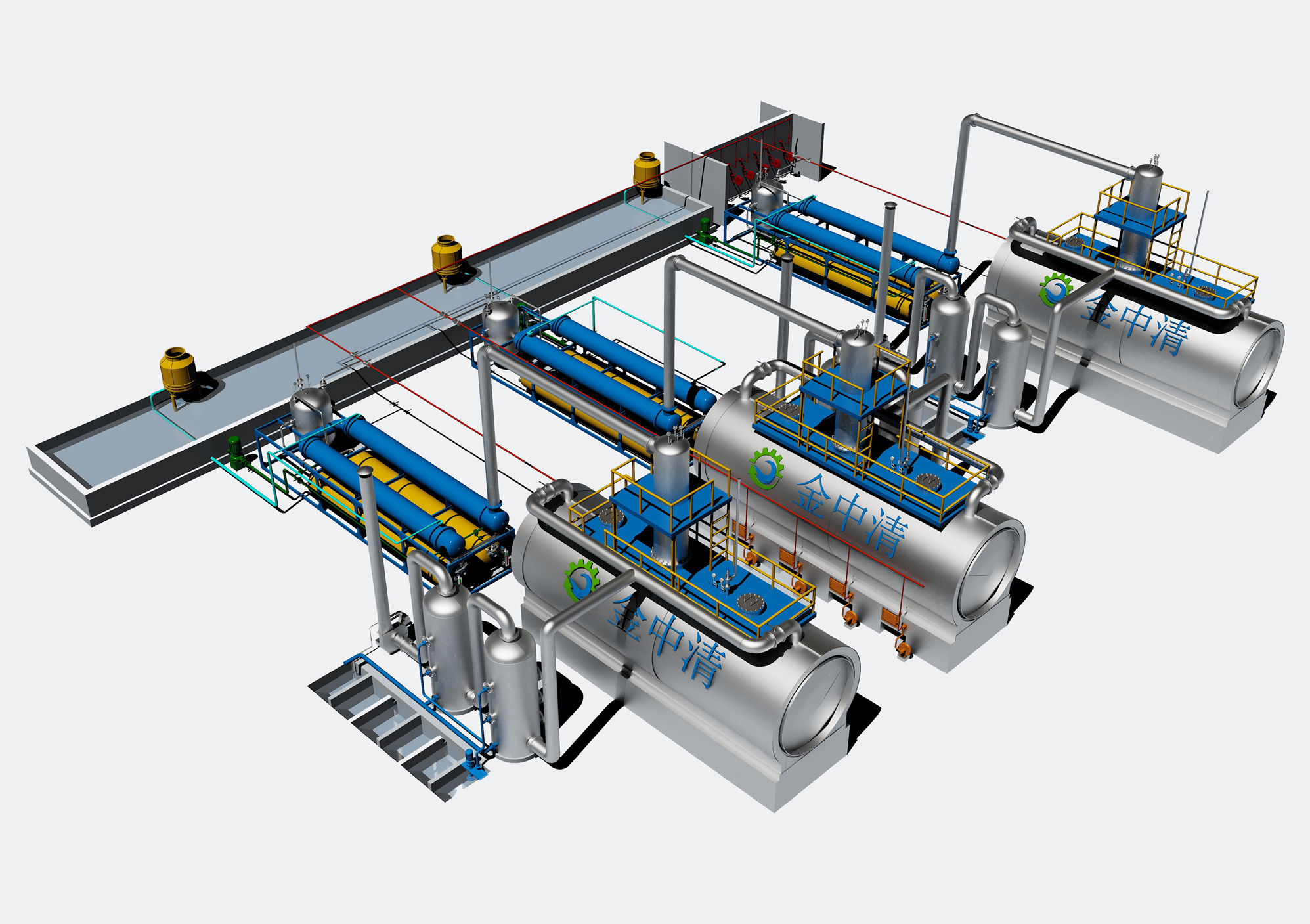 Biomass liquid extraction and distillation equipment