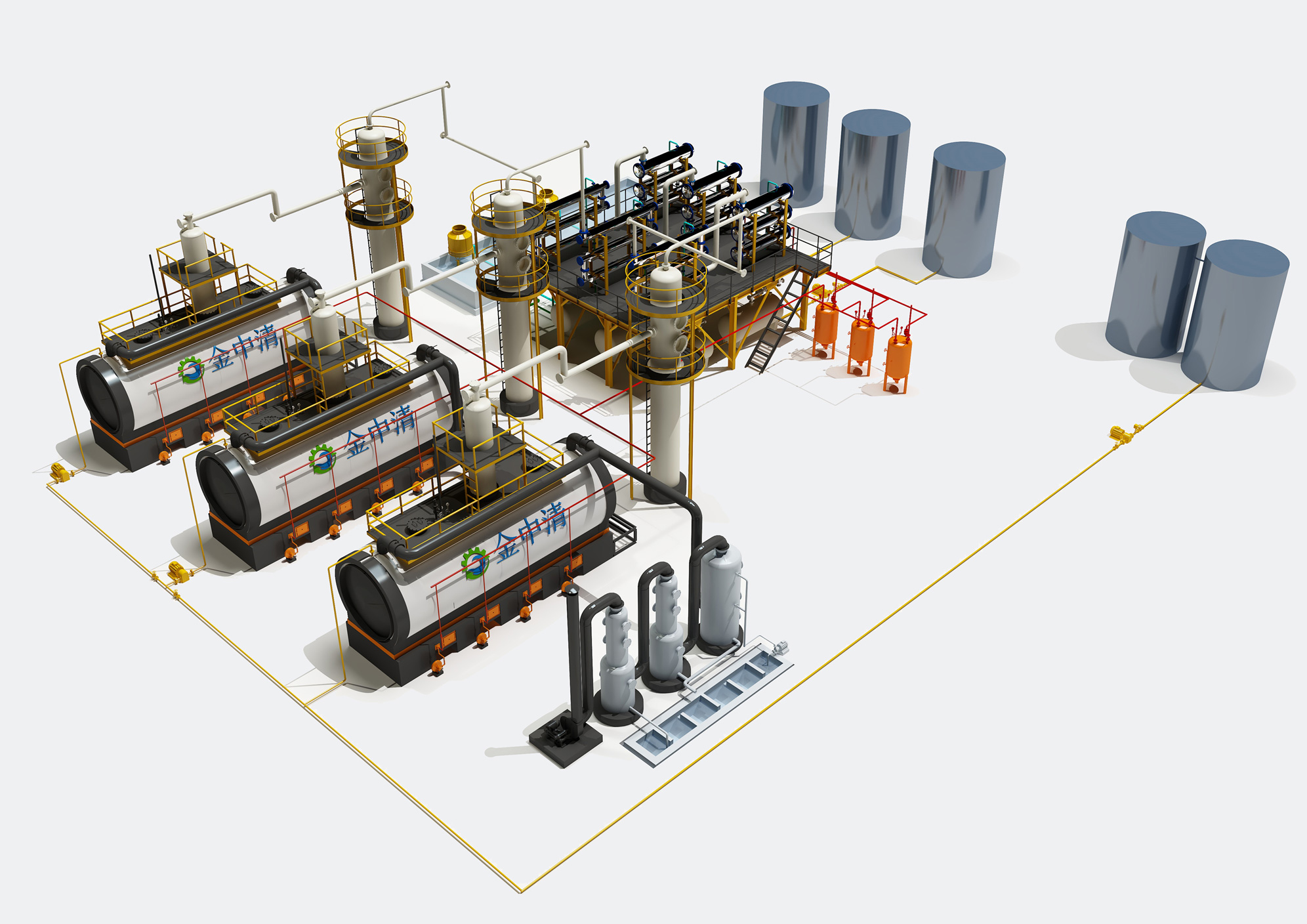 Continuous low temperature distillation equipment