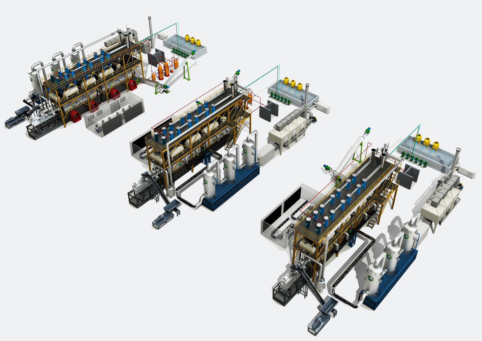 High temperature pyrolysis equipment for coal tar and oil residue